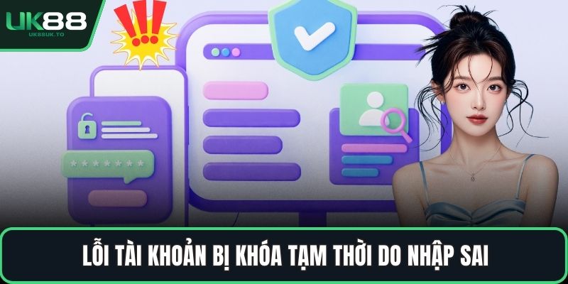 Lỗi tài khoản bị khóa tạm thời do nhập sai